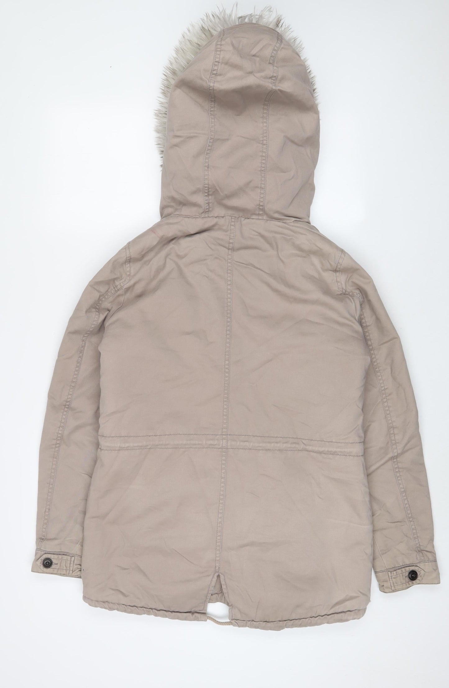 onluy Womens Pink Parka Coat Size S Zip