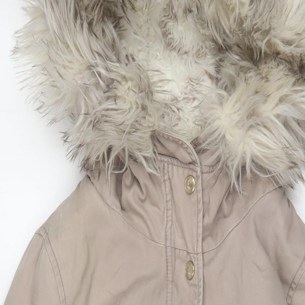 onluy Womens Pink Parka Coat Size S Zip
