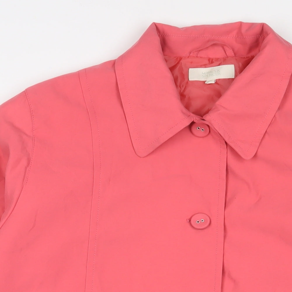 marks and Womens Pink Jacket Size 22 Button
