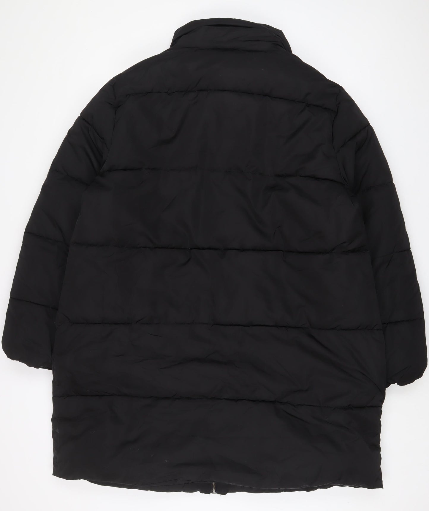 Onfire Womens Black Quilted Coat Size 20 Zip