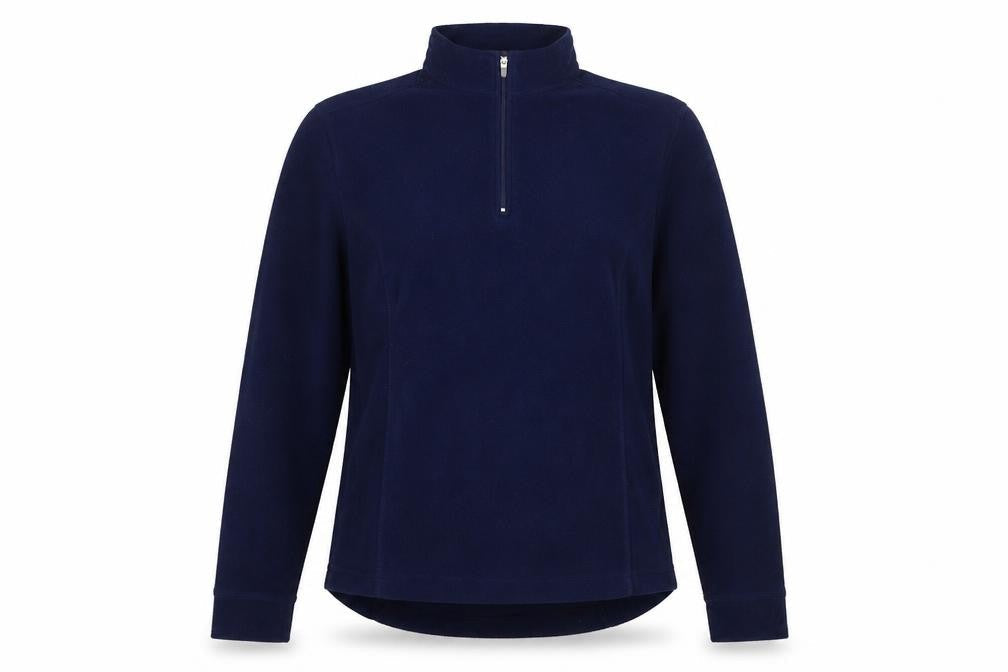 mountain river sea Womens Blue Polyester Pullover Sweatshirt Size 8 Zip