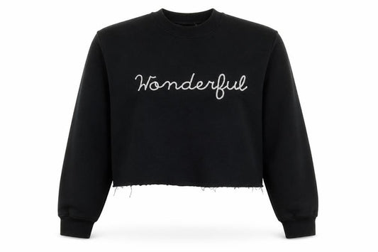 Miss Selfridge Womens Black Cotton Pullover Sweatshirt Size M Pullover