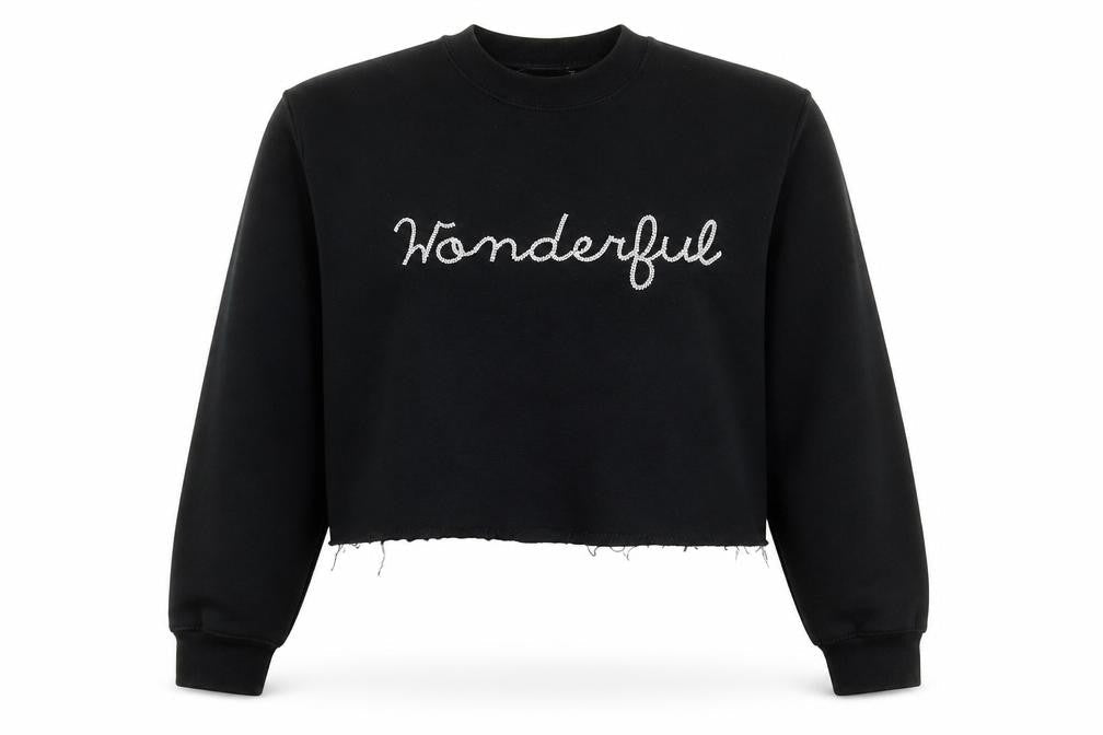 Miss Selfridge Womens Black Cotton Pullover Sweatshirt Size M Pullover