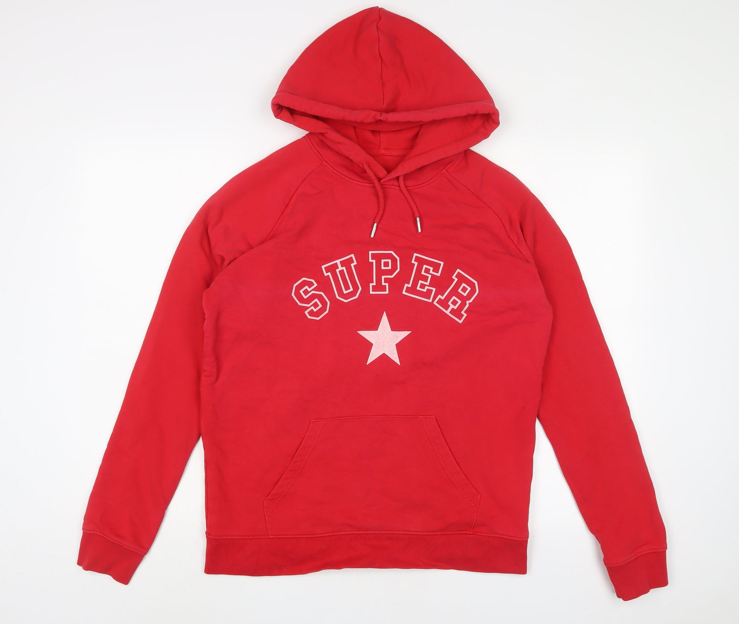 WILD STAR Womens Red Cotton Pullover Hoodie Size L Pullover
