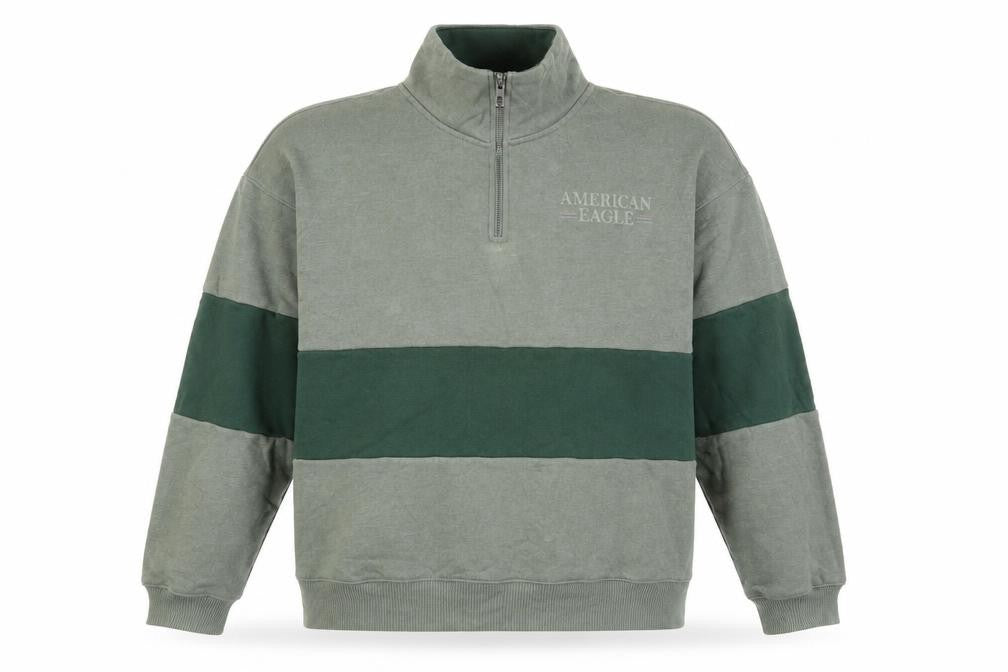 American Eagle Outfitters Mens Green Cotton Pullover Sweatshirt Size M
