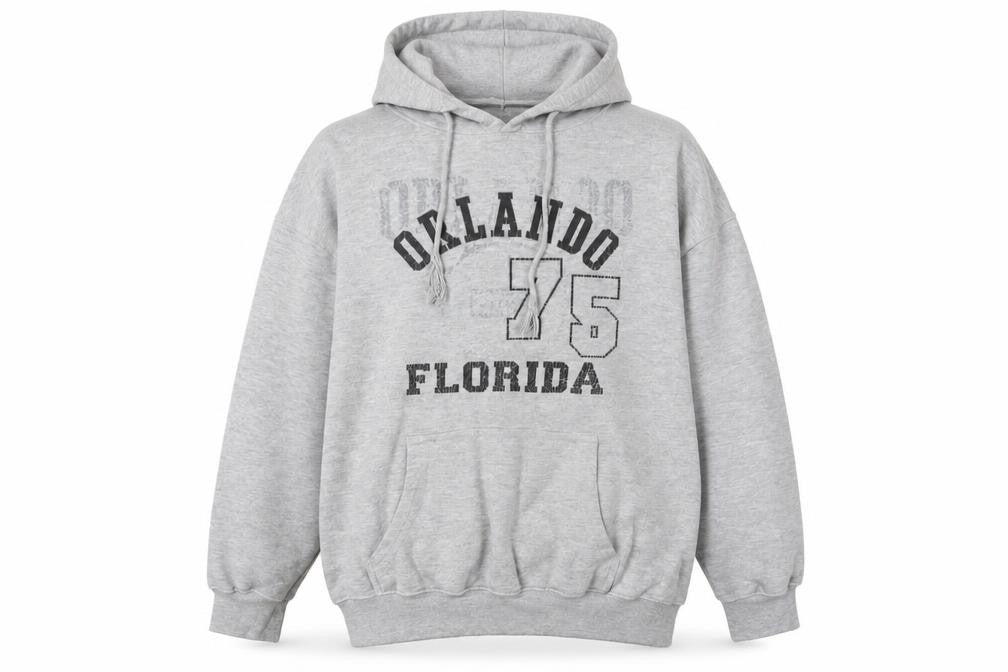 U.S Apparel Mens Grey Cotton Pullover Hoodie Size M