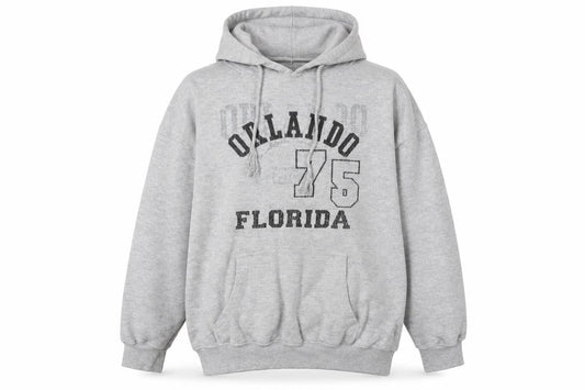 U.S Apparel Mens Grey Cotton Pullover Hoodie Size M