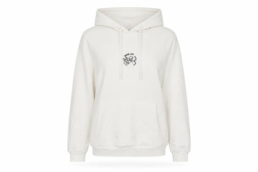 Kotton Womens White Cotton Pullover Hoodie Size L Pullover - Embroidered