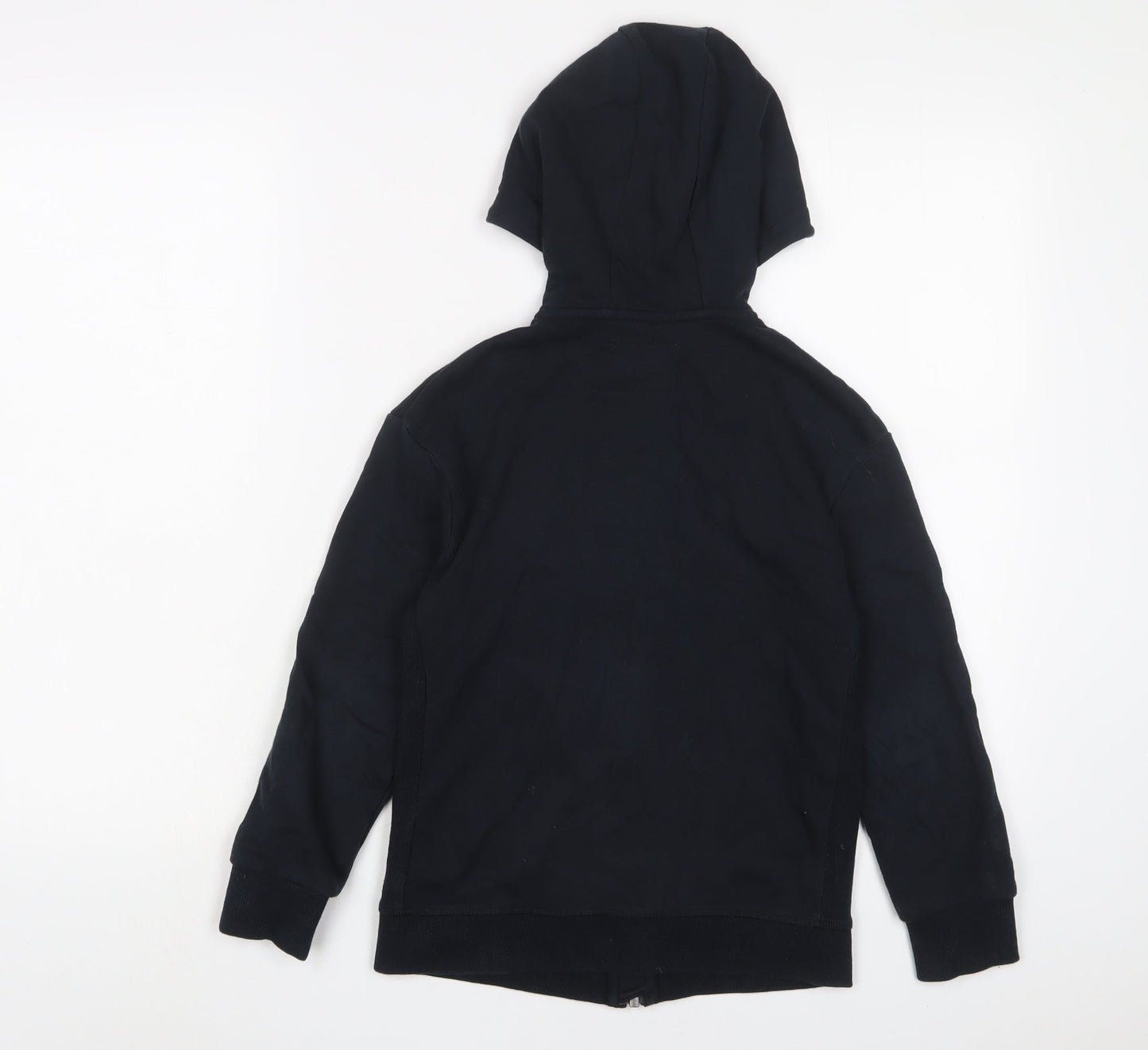 Marks and Spencer Boys Blue Cotton Full Zip Hoodie Size 9-10 Years Zip