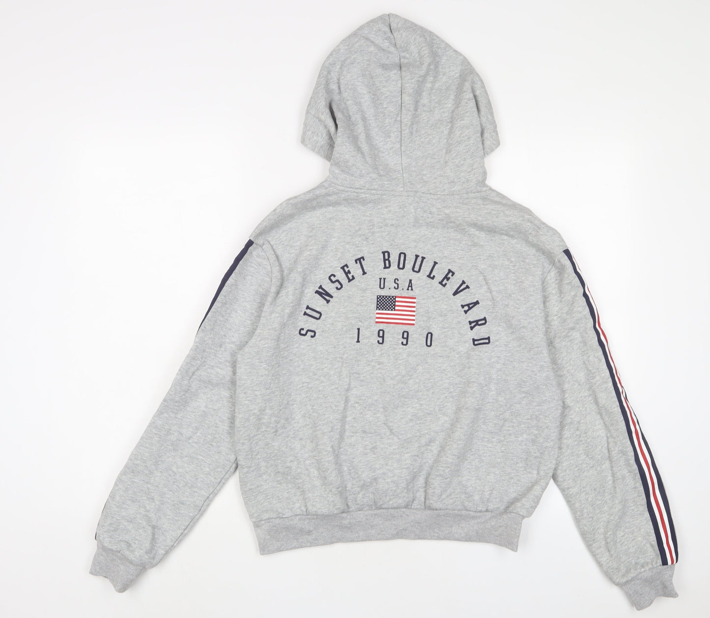 H&M Womens Grey Cotton Pullover Hoodie Size M Pullover