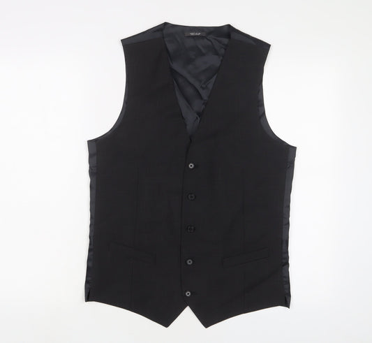 Marks and Spencer Mens Grey Wool Jacket Suit Waistcoat Size 38 Regular