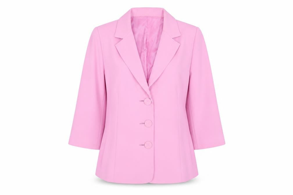Jorgina Womens Pink Jacket Blazer Size 12 Button