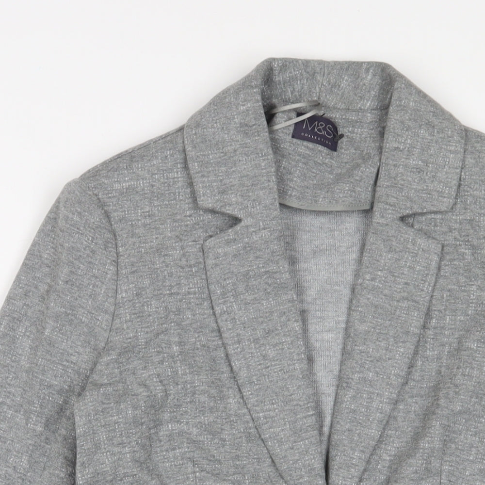 Marks and Spencer Womens Grey Jacket Size 8 - Open
