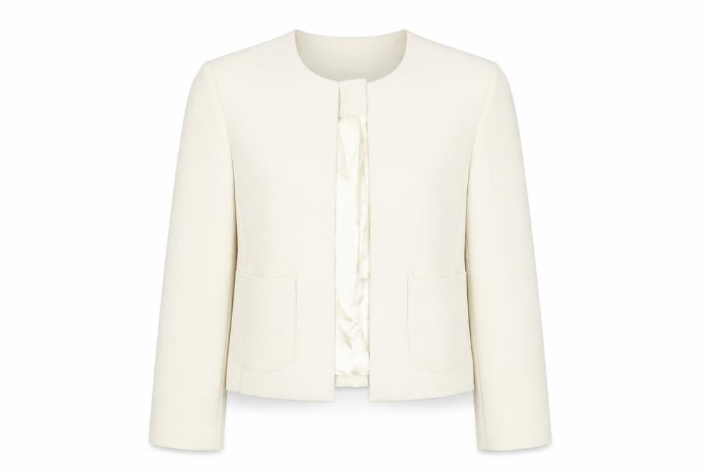 Closet Womens Ivory Jacket Size 10 - Open