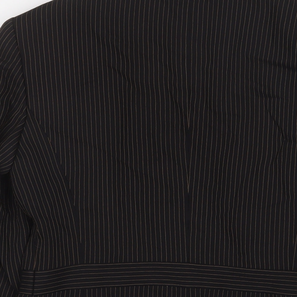 Episode Womens Black Striped Jacket Blazer Size 10 Button