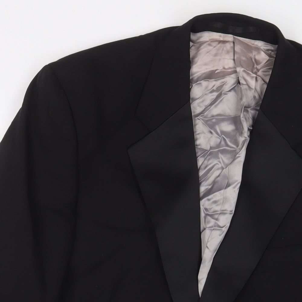 Sovereign Code Mens Black Wool Jacket Suit Jacket Size 44 Regular