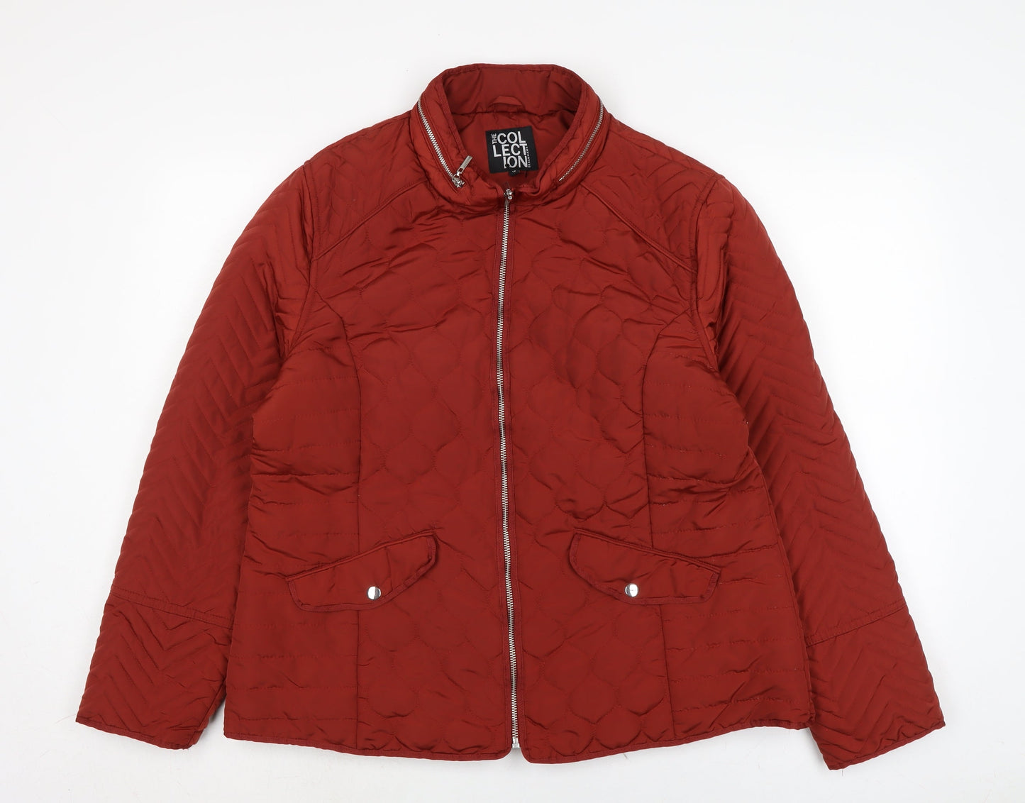 The Collection Womens Brown Quilted Jacket Size 16 Zip