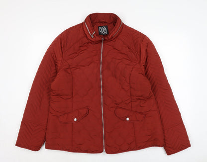 The Collection Womens Brown Quilted Jacket Size 16 Zip