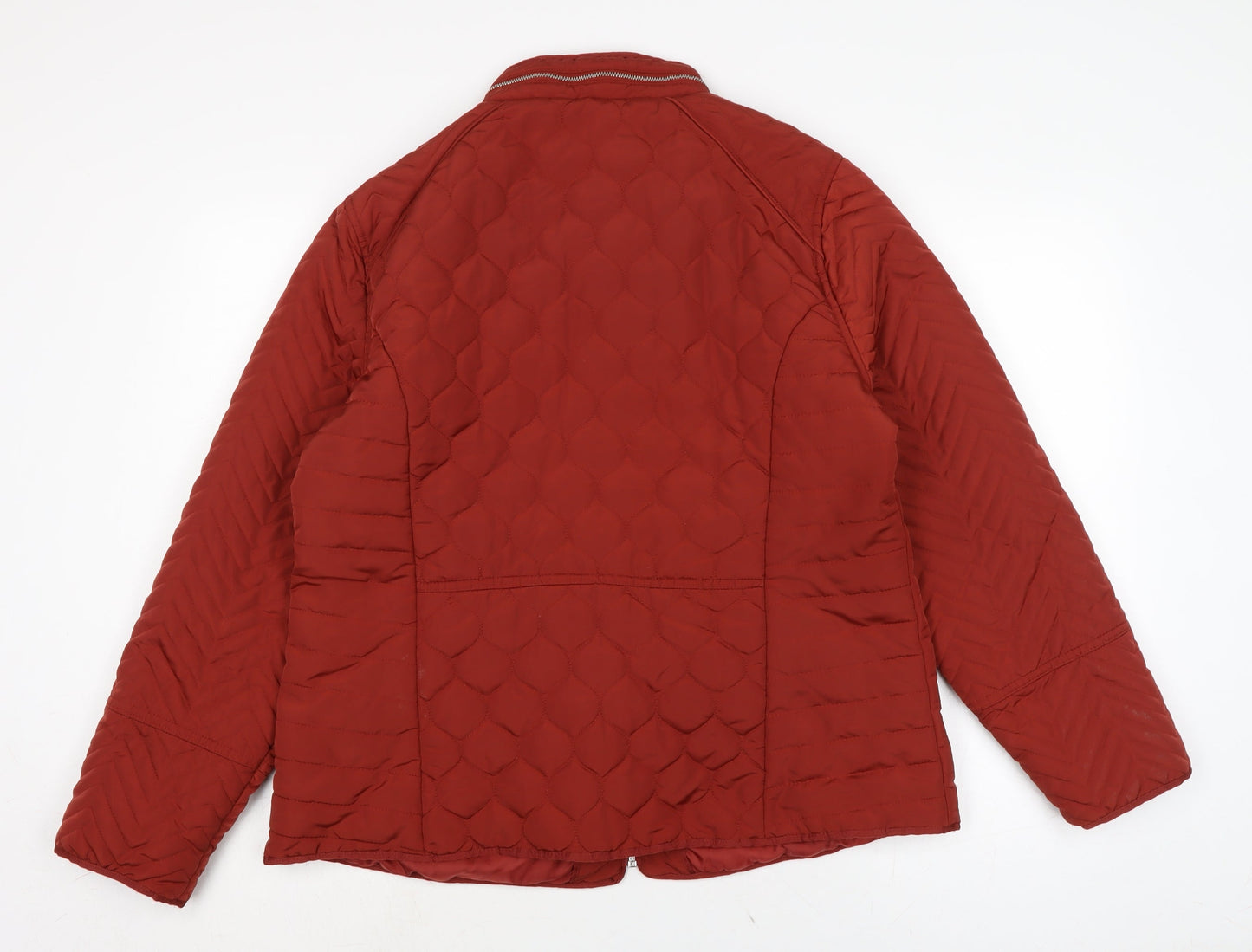 The Collection Womens Brown Quilted Jacket Size 16 Zip
