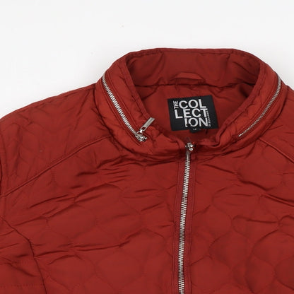 The Collection Womens Brown Quilted Jacket Size 16 Zip