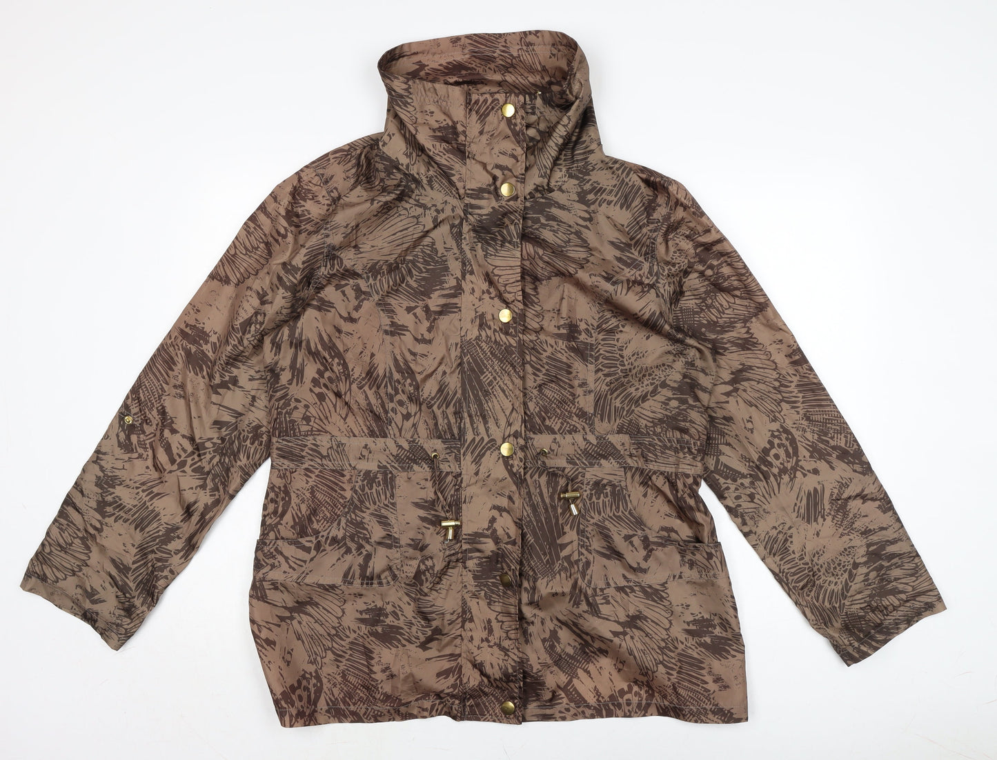 EWM Womens Brown Anorak Jacket Size 14 Zip