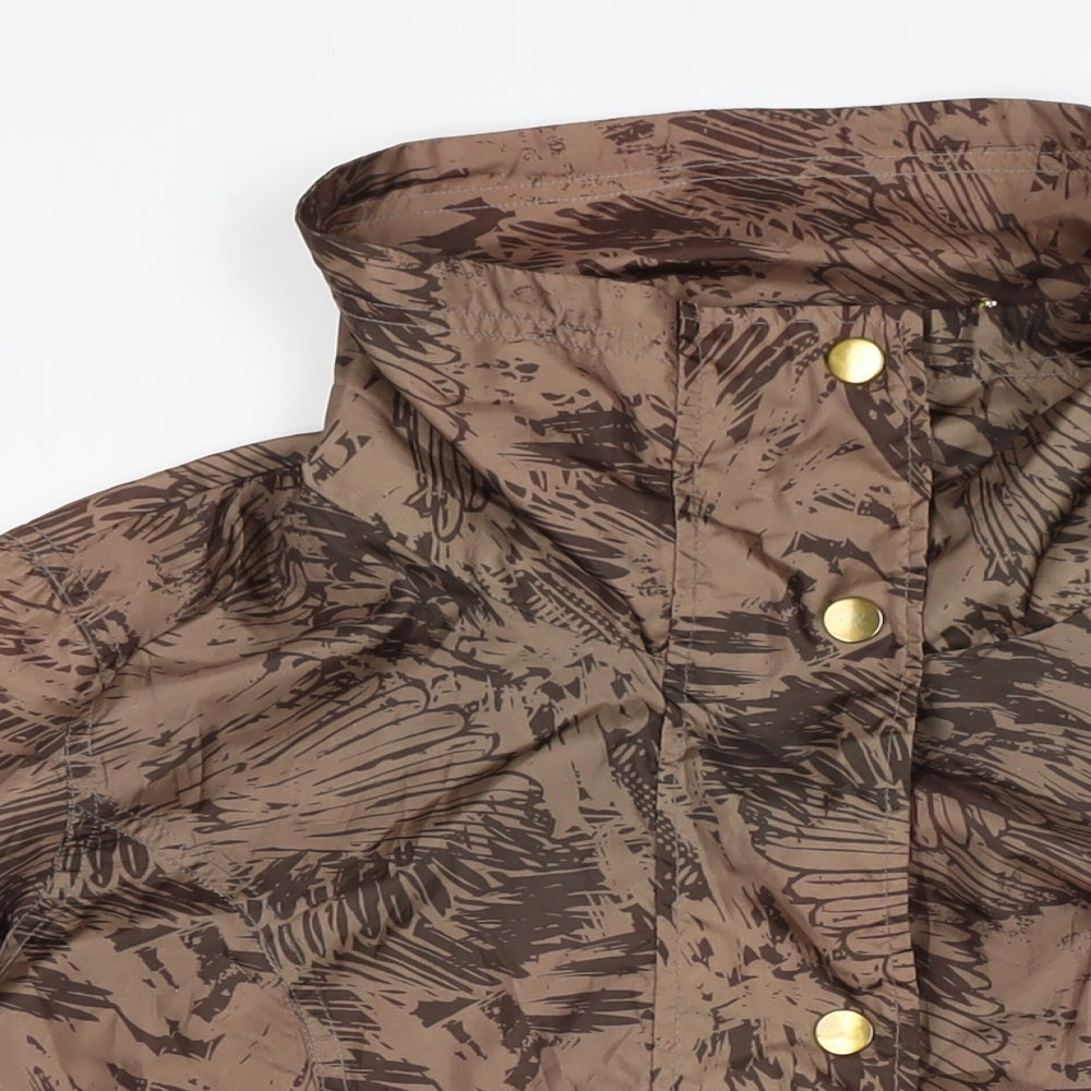 EWM Womens Brown Anorak Jacket Size 14 Zip