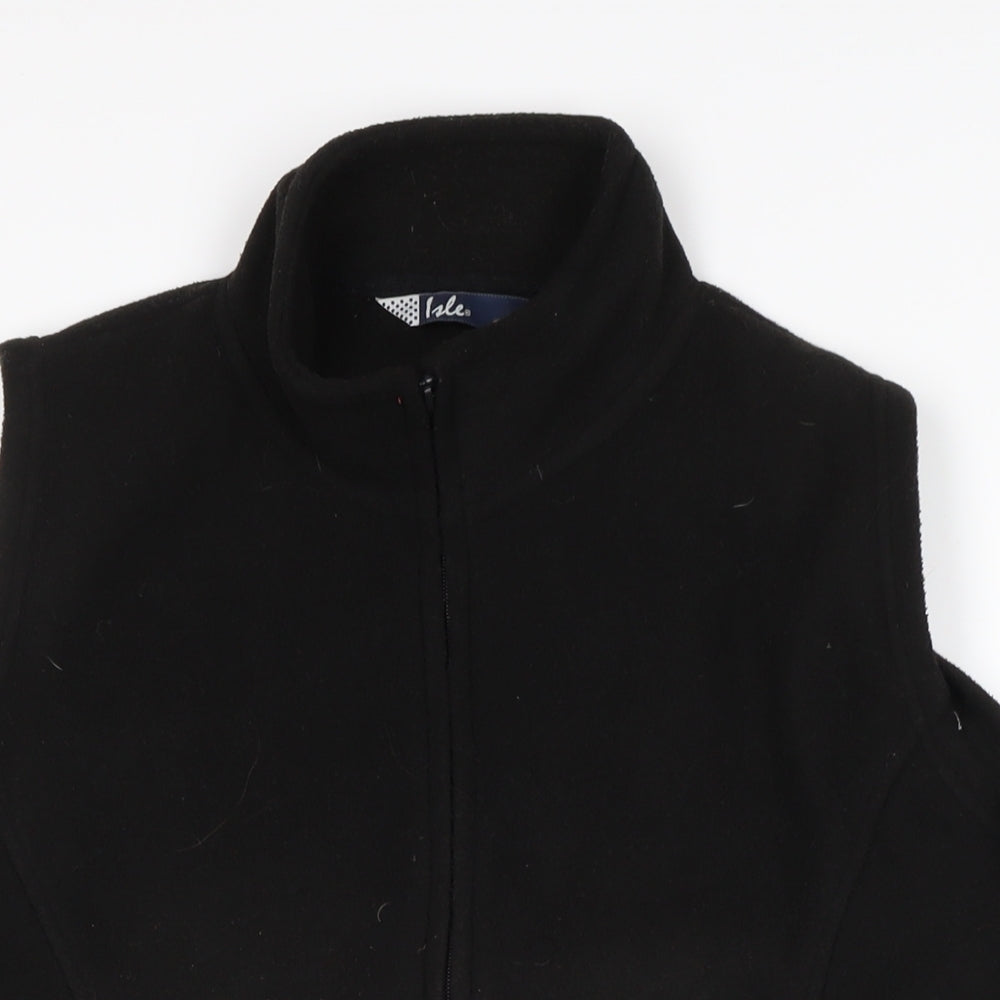 Isle Womens Black Gilet Waistcoat Size M