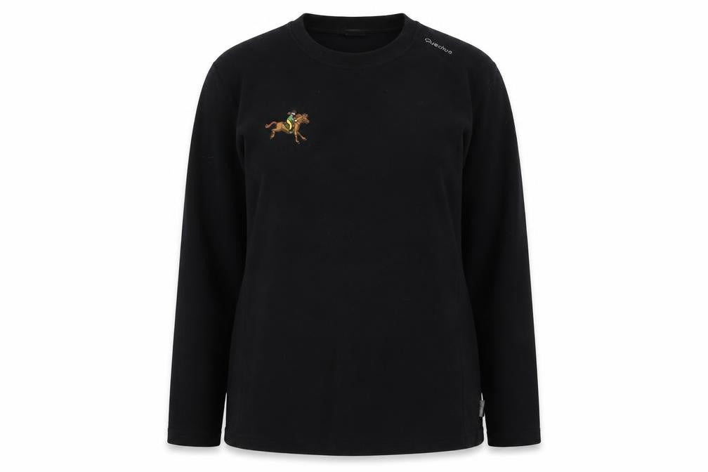 Oxilane Womens Black Crew Neck Polyester Pullover Jumper Size XL