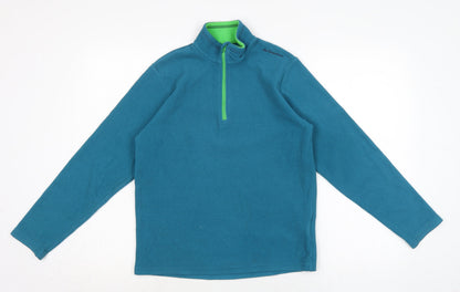 Decathlon Womens Blue High Neck Polycarbamide Pullover Jumper Size S