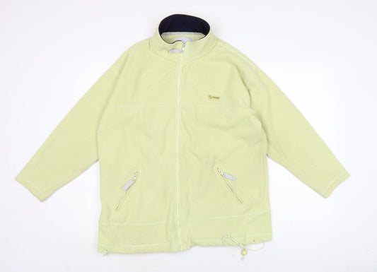 DC Sportswear Womens Green Mock Neck Polyester Full Zip Jumper Size 14