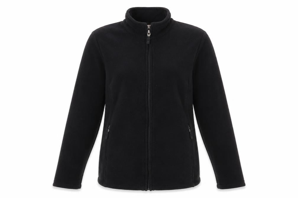 Marks & Spencer Womens Black Mock Neck Polyester Full Zip Jumper Size 12