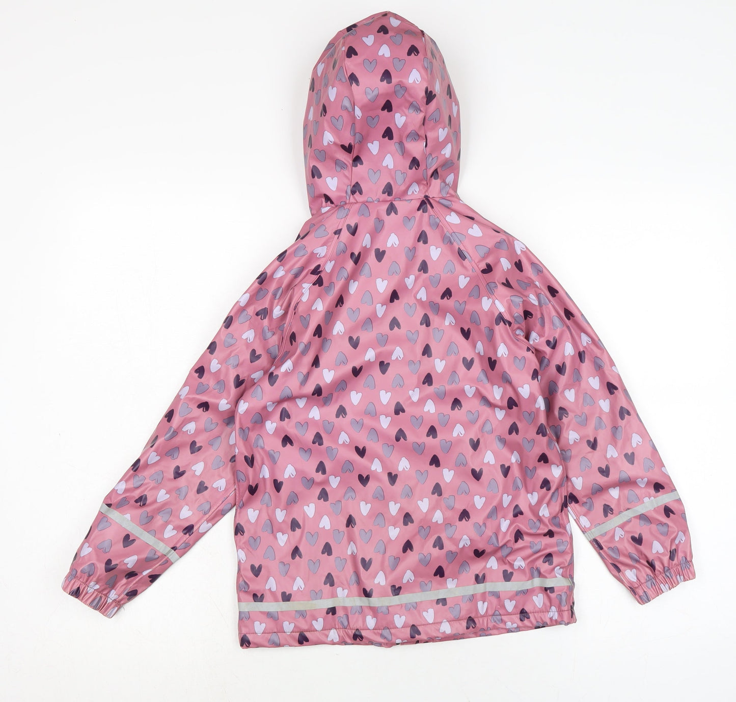 Lupilo Girls Pink Rain Coat Coat Size 6-7 Years Zip