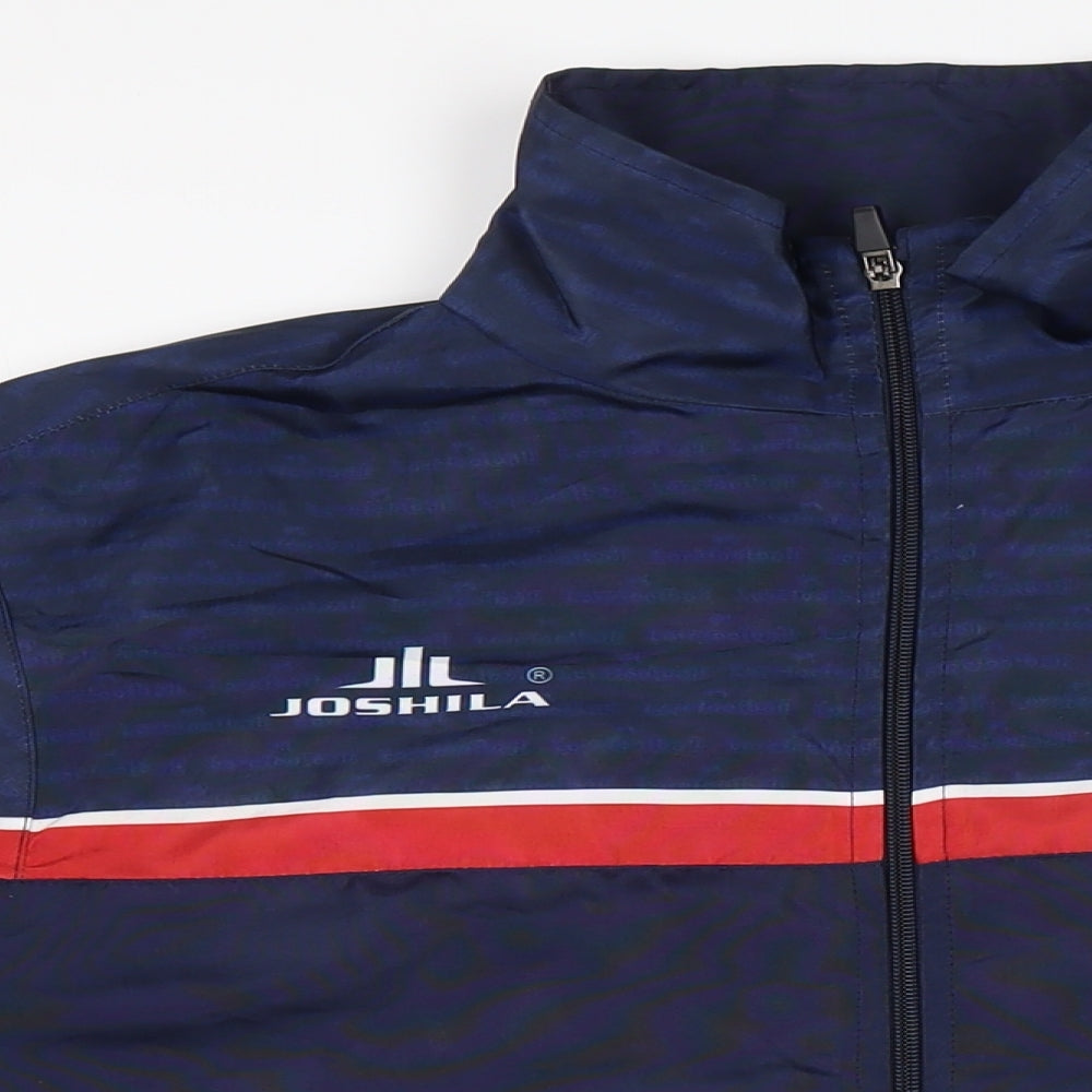 joshila Mens Blue Bomber Jacket Jacket Size L Zip