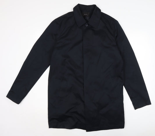 MVP Mens Blue Overcoat Coat Size S Button