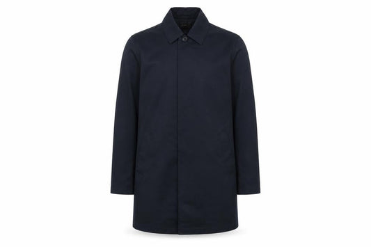 MVP Mens Blue Overcoat Coat Size S Button