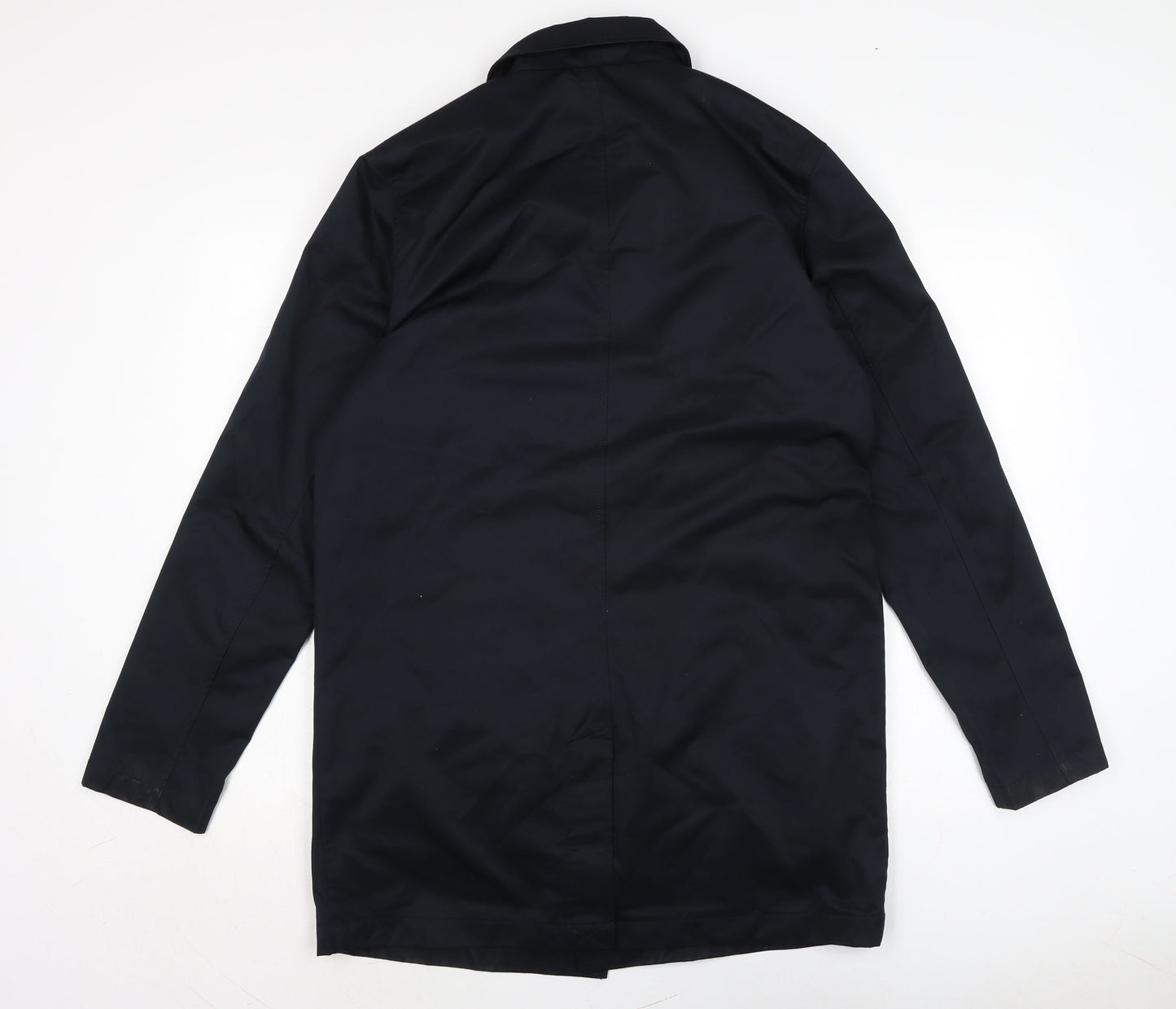 MVP Mens Blue Overcoat Coat Size S Button