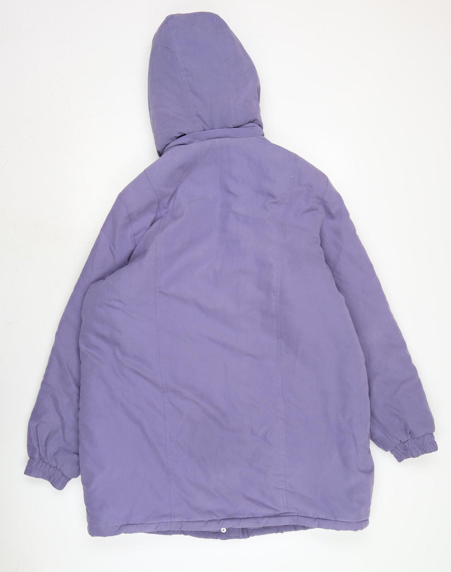 Damart Womens Purple Anorak Coat Size L Zip