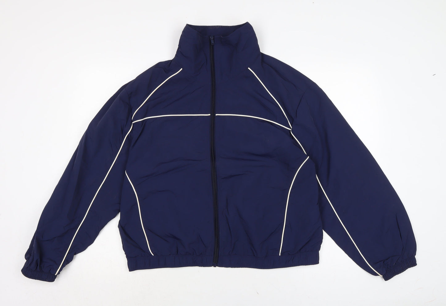 Divided Mens Blue Rain Coat Jacket Size S Zip