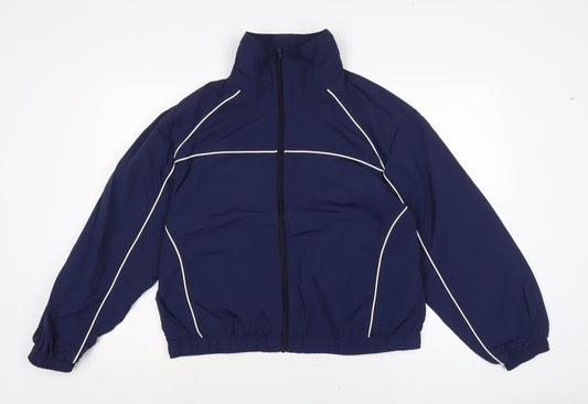 Divided Mens Blue Rain Coat Jacket Size S Zip