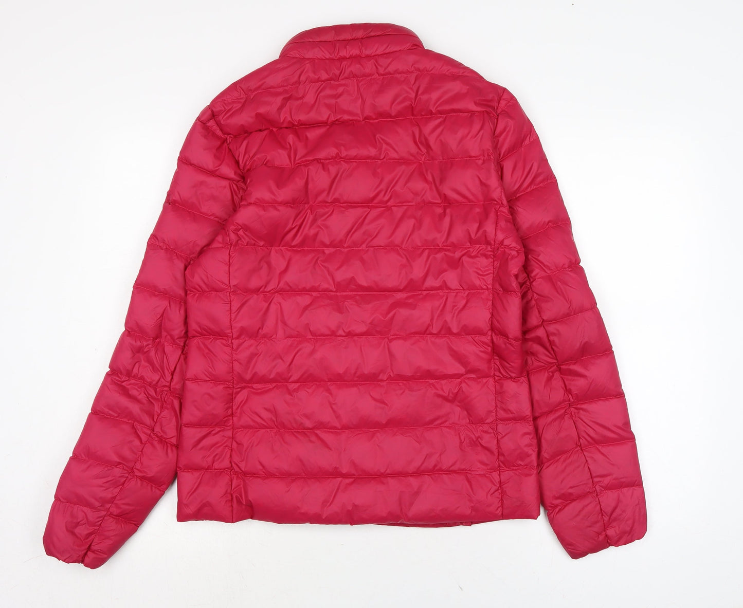 Marks and Spencer Womens Pink Quilted Jacket Size 8 Zip