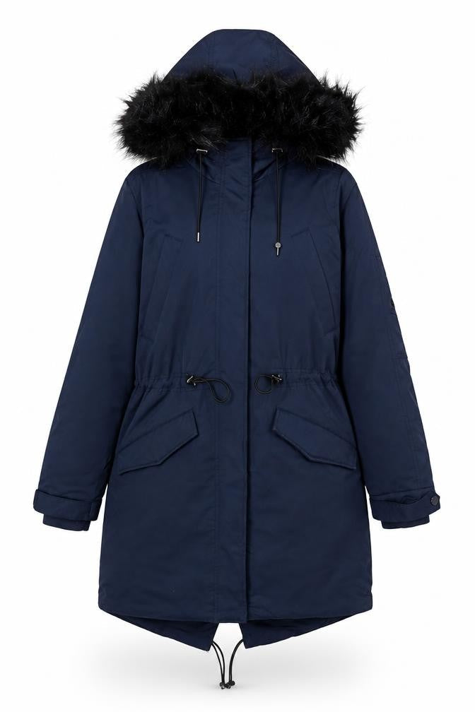 H&M Womens Blue Rain Coat Coat Size 8 Zip