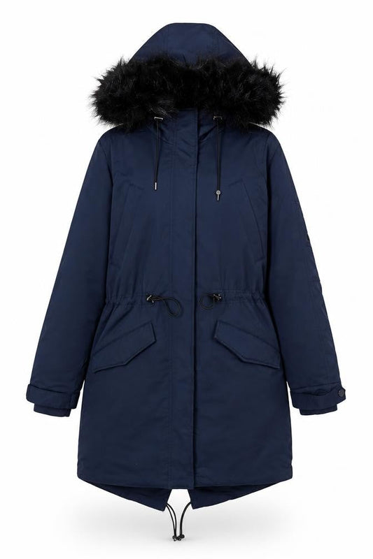 H&M Womens Blue Rain Coat Coat Size 8 Zip