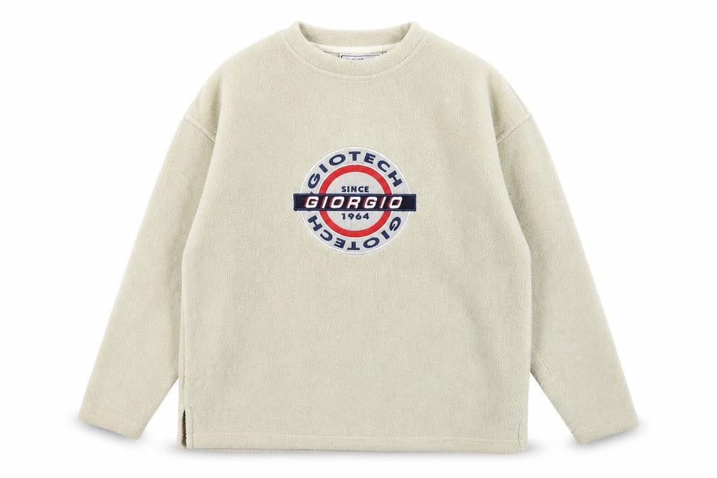 Georgiou Mens Ivory Crew Neck Polyester Pullover Jumper Size M Long Sleeve