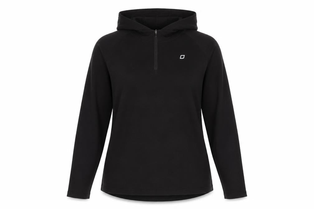 Laura Jane Active. Womens Black Nylon Pullover Hoodie Size XL
