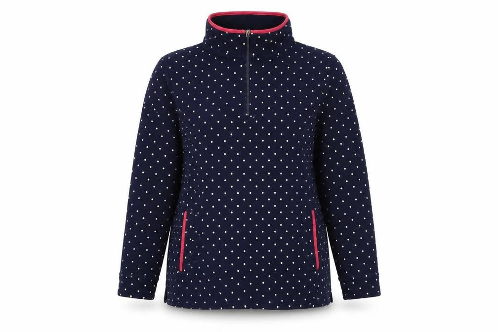 Bonmarché Womens Blue High Neck Cotton Pullover Jumper Size 18