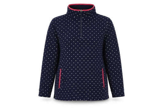 Bonmarché Womens Blue High Neck Cotton Pullover Jumper Size 18