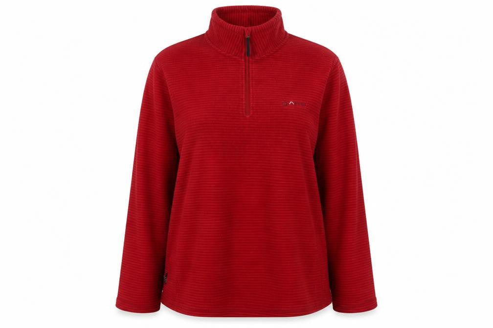 granite Womens Red Mock Neck Polyester Pullover Jumper Size 18