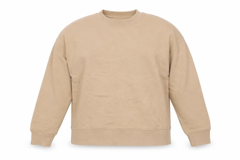 Very Womens Beige Cotton Pullover Sweatshirt Size 16