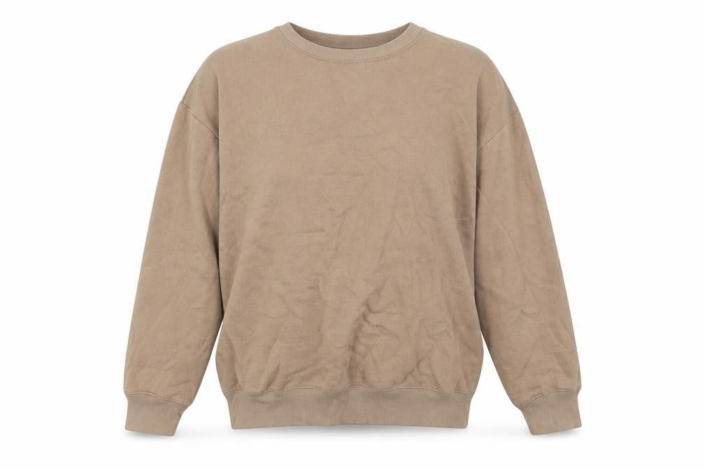 New Look Womens Beige Cotton Pullover Sweatshirt Size S