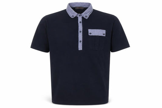 Rough Justice Mens Blue Cotton Button-Up Size M Collared